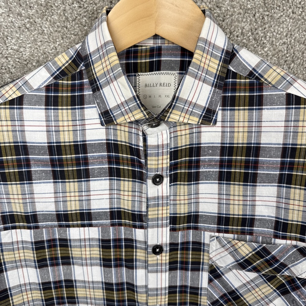 Billy Reid Long Sleeve‎ Button Up Shirt Men's Small Plaid